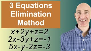 Solving Systems of 3 Equations Elimination [upl. by Gar]